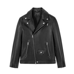 peacebirdwomen太平鸟女装男装冬季真皮防风皮夹克外套男式皮衣