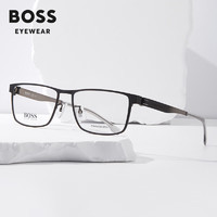 雨果博斯（HUGO BOSS）眼镜框商务男士全框黑色方框眼镜架1342 TI7-黑灰渐变色 仅镜框