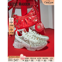 史蒂夫·马登 STEVE MADDEN/思美登春夏厚底透气休闲运动老爹鞋 MAXILLA-R 白色/金色 MAXILLA-R 36