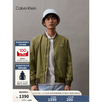 Calvin Klein Jeans24春夏男通勤刺绣字母棒球领飞行员夹克外套J325903 L9N-迷迭香绿 XL