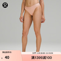 lululemon 丨UnderEase 女士 T 型内裤  LW9DB1S 浅杏色 S