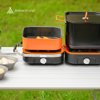 BakerStone 露营炊具户外锅水壶煎锅装备便携野外野营餐具套锅锅具