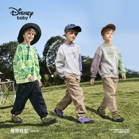 88VIP：Disney baby 迪士尼男童撞色卫衣2024春秋儿童时尚休闲衣服帅气上衣潮童装