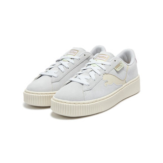 彪马（PUMA） 女子复古休闲鞋 SUEDE PLATFORM 397233 银色-绿色-淡紫色-03 37.5