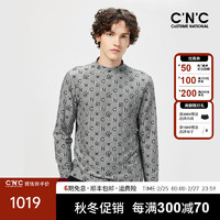 C'N'C【轻奢衣服】CNC男装秋冬新款长袖T恤时尚百搭个性内搭上装