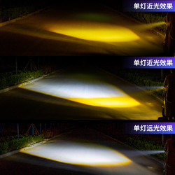 tdgo摩托车led射灯电动车铺路远近光切线透镜大灯外置超亮电瓶车大灯
