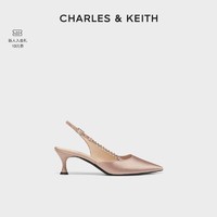 CHARLES & KEITH CHARLES&KEITH;女士链条后绊带尖头高跟凉鞋CK1-60280346