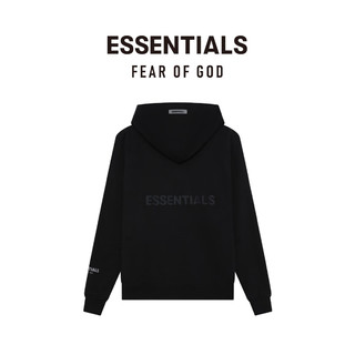 FEAR OF GOD ESSENTIALS胶印背部LOGO系列棉质拉链帽衫美式高街潮牌宽松舒适经典外套 灰褐色 XL