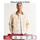Abercrombie & Fitch 男装 美式翻领设计感刺绣图案外套工装夹克 355619-2 奶油色 M (180/100A)