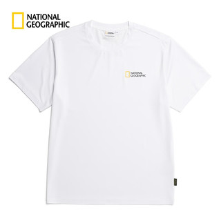 National Geographic国家地理男女同款户外休闲两件装t恤套装夏 白色WHITE 175/96A/M