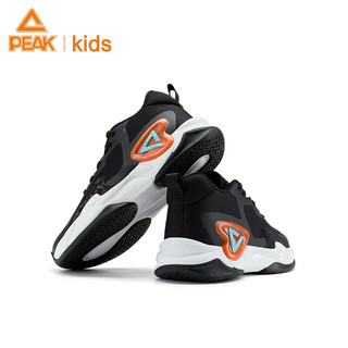 匹克童鞋儿童篮球鞋专业实战球鞋男童鞋透气防滑运动鞋 黑色 39