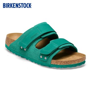 BIRKENSTOCK拖鞋男女款外穿绒面软底凉拖Uji系列 绿色常规版1025673 41