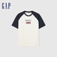 Gap 盖璞 男女撞色纯棉短袖T恤 885838