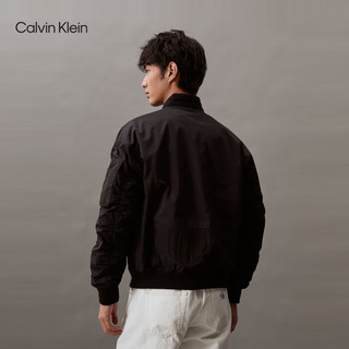 Calvin Klein Jeans24春夏新款男士双面穿时尚印花棒球领飞行员夹克J325380 BEH-太空黑 XXL