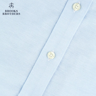 布克兄弟（BrooksBrothers）男士24早春免烫牛津纺纯色休闲衬衫 4000-蓝色 XS