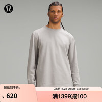 lululemon丨Heavyweight 男士棉质针织长袖 T 恤 LM3FBTS 银滴色 XL