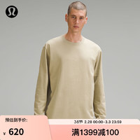 lululemon丨Heavyweight 男士棉质针织长袖 T 恤 LM3FBTS 指南针卡其色 L