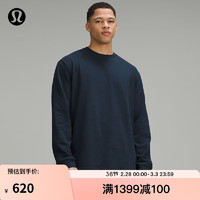 lululemon丨Heavyweight 男士棉质针织长袖 T 恤 LM3FBTS 海军蓝 L
