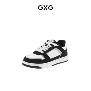 GXG男鞋板鞋百搭小白鞋滑板鞋运动鞋男款休闲鞋男 白色/黑色 40