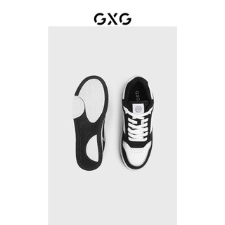 GXG男鞋板鞋百搭小白鞋滑板鞋运动鞋男款休闲鞋男 白色/黑色 40