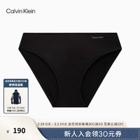 Calvin Klein内衣24春夏女简约字母印花棉质裆性感低腰比基尼内裤QD5118 UB1-太空黑 M