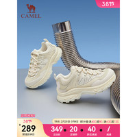 骆驼（CAMEL）2024春拼色时尚简约运动休闲鞋女厚底回弹舒适老爹鞋 L24S229089米色 39
