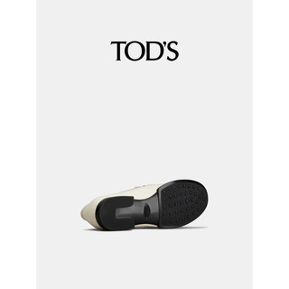 TOD'S【】2024春夏女士KATE麻花扣皮革乐福鞋单鞋女鞋 白色 37