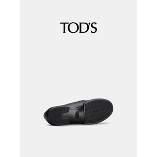 TOD'S【】2024春夏女士KATE麻花扣皮革乐福鞋单鞋女鞋 黑色 34