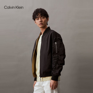 Calvin Klein Jeans24春夏男士双面穿时尚印花棒球领飞行员夹克J325380 BEH-太空黑 L