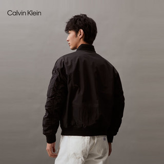 Calvin Klein Jeans24春夏男士双面穿时尚印花棒球领飞行员夹克J325380 BEH-太空黑 L