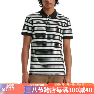 李维斯（Levi's）男士条纹拼色衬衫春夏时装短袖男装上衣潮牌20400442 Cavern Stripe L