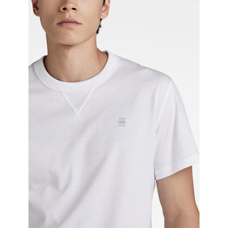 G-STAR RAW2024夏季t恤男短袖新字母设计舒适罗纹圆领纯棉t恤D24449 白色 XS