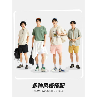 热风2024年夏季男士休闲短裤 14粉红 M