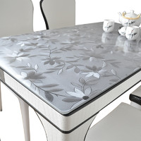 多沃 加厚pvc餐桌布防水防油耐高温免洗茶几垫塑料桌布透明磨砂水晶板