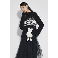 ochirly 欧时力 迪士尼米奇系列冬装半高领设计感图案可拆卸袖子毛衣女