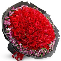 幽客玉品 鲜花速递33朵红玫瑰花束求婚表白送女友老婆生日礼物全国同城配送 99朵红玫瑰花束——永恒的爱