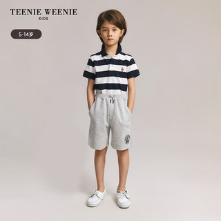 Teenie Weenie Kids小熊童装24春夏季男童抽绳休闲针织短裤 藏青色 150cm