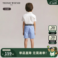 Teenie Weenie Kids小熊童装24春夏男童休闲百搭梭织运动短裤 浅蓝色 160cm