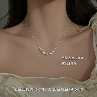 TMOWO 通体S925银珍珠项链女小众简约轻奢锁骨链2024年新款首饰潮
