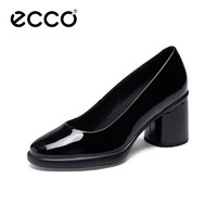 爱步（ECCO）优雅气质舒适女士职场单鞋雕塑奢华55系列  黑色222603 38 黑色22260304001