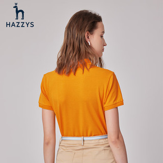 哈吉斯（HAZZYS）女装 夏季款防晒iconic polo衫ASTSE03BE01 橙色OR 170/92A 42