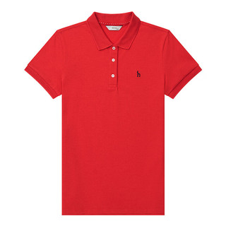 哈吉斯（HAZZYS）女装 夏季款防晒iconic polo衫ASTSE03BE01 红色RD 165/88A 40