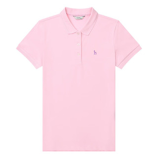 哈吉斯（HAZZYS）女装 夏季款防晒iconic polo衫ASTSE03BE01 浅粉色LP 165/88A 40