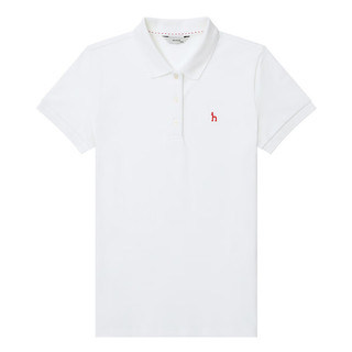 哈吉斯（HAZZYS）女装 夏季款防晒iconic polo衫ASTSE03BE01 白色WT 170/92A 42