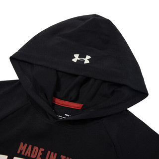 安德玛（UNDERARMOUR）UA童装 运动服跑步训练连帽休闲短袖时尚潮流舒适透气半袖 1370241-001 4XL(195/112A)