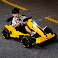 萨玛特 儿童卡丁车儿童电动车四轮可坐儿童汽车可坐人儿童电动汽车儿童车四轮儿童玩具车可坐人 橙色