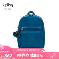 凯普林 kipling男女款轻便帆布包2024春季书包旅行包双肩背包JUDY M JUDY M-叛蓝色