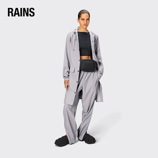 RainsRains 女士休闲防水风衣 时尚简约中长款雨衣外套 Curve W Jacket 浅灰紫色 M