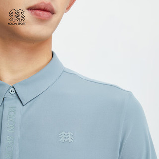 KOLON SPORT/可隆POLO衫 男子户外吸湿露营徒步运动短袖T恤 LHPT4MTT57-MO 绿【网眼面料】 170/M