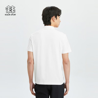 KOLON SPORT/可隆POLO衫 男子户外吸湿露营徒步运动短袖T恤 LHPT4MTT53-IV 白【SECO面料】 170/M